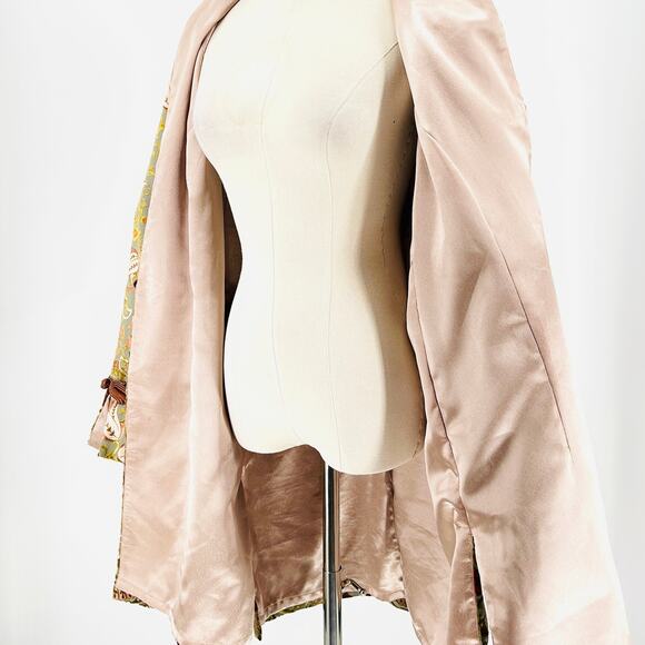 Vintage Y2K Soft Surroundings Sage Multi Embroidered Paisley Coat - Picture 6 of 8